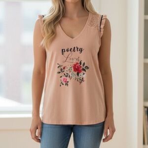 NAF NAF “Poetry Lover” Floral Tank Top